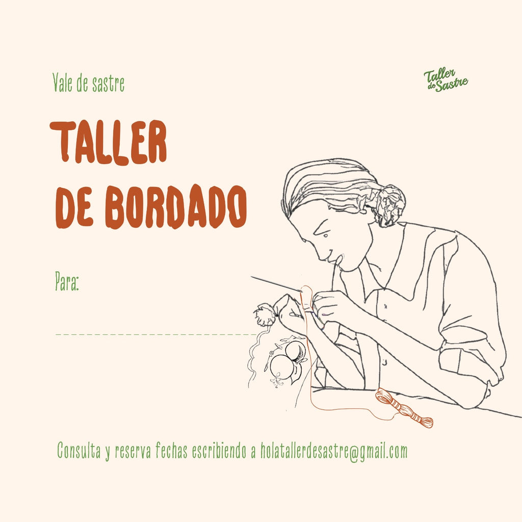 Vale de sastre para taller de bordado